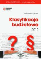 Okładka książki Klasyfikacja budżetowa 2012 z płytą CD