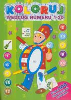 Okładka książki Koloruj wg numeru 1-20 - bębniarz - zielona