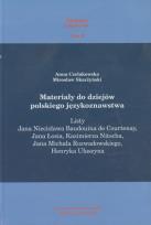 Okładka książki Materiały do dziejów polskiego językoznawstwa