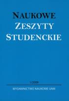 Okładka książki Naukowe Zeszyty Studenckie 1/2009