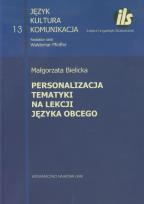Okładka książki Personalizacja tematyki na lekcji języka obcego