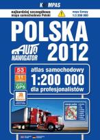 Okładka książki Polska 2012 atlas samochodowy dla profesjonalistów 1:200 000