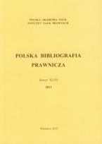 Opakowanie Polska Bibliografia Prawnicza 2011 Zeszyt XLVII