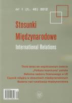 Opakowanie Stosunki Międzynarodowe (t.45) 2012