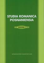 Opakowanie Studia Romanica Posnaniensia XXXVIII/1