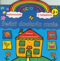 Okładka książki Tęczowe kolorowanki z nalepkami. Świat dookoła