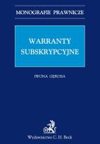 Okładka książki Warranty subskrypcyjne