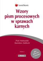 Okładka książki Wzory pism procesowych w sprawach karnych