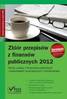 Okładka książki Zbiór przepisów z finansów publicznych 2012