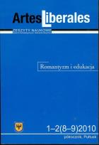 Opakowanie Artes Liberales 1-2(8-9) 2010 Romantyzm i edukacja