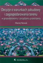 Okładka książki Decyzje o warunkach zabudowy i zagospodarowania terenu