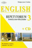 Okładka książki English 3 Repetytorium tematyczno-leksykalne Z PŁYTĄ cd