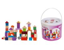 Okładka książki Klocki drewniane kolorowe 50 elementów