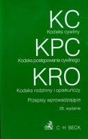 Okładka książki Kodeks cywilny Kodeks postępowania cywilnego Kodeks rodzinny i opiekuńczy Przepisy wprowadzające