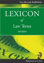 Okładka książki Lexicon of Law Terms
