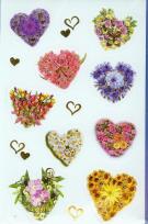 Opakowanie Naklejki pozłacane serca