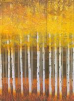 Opakowanie Notatnik Zamykany Złociste Osiki