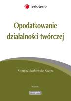 Okładka książki Opodatkowanie działalności twórczej