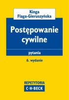 Okładka książki Postępowanie cywilne Pytania