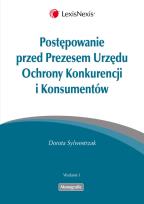 Okładka książki Postępowanie przed Prezesem Urzędu Ochrony Konkurencji i Konsumentów