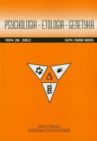 Opakowanie Psychologia Etologia Genetyka Tom 26/2012