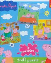 Okładka książki Puzzle 3w1 Świnka Peppa TREFL