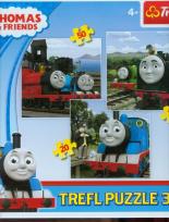 Okładka książki Puzzle 3w1 Tomek i przyjaciele Razem raźniej TREFL