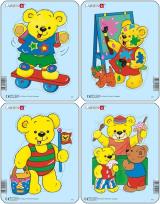 Opakowanie Puzzle Misie 4 plansze