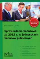 Okładka książki Sprawozdania finansowe za 2012 r. w jednostkach finansów publicznych
