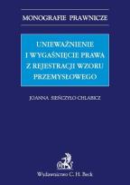Okładka książki Unieważnienie i wygaśnięcie prawa z rejestracji wzoru przemysłowego
