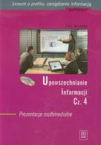 Okładka książki Upowszechnianie informacji część 4 Podręcznik z płytą DVD Prezentacje multimedialne