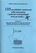 Okładka książki 105 przykładów zastosowań całki oznaczonej