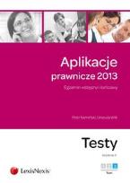Okładka książki Aplikacje prawnicze 2013 Testy t.3