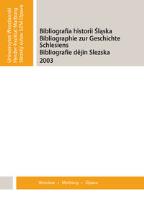 Opakowanie Bibliografia historii Śląska 2003
