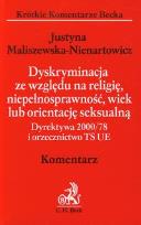 Okładka książki Dyskryminacja ze względu na religię, niepełnosprawność, wiek lub orientację seksualną
