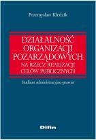 Okładka książki Działalność organizacji pozarządowych