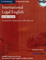 Okładka książki International Legal English + CD