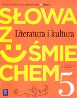 Okładka książki J.polski SP Słowa z uśmiechem kl.5 Lit. i kultura