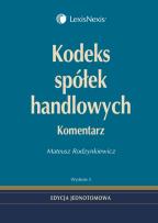 Okładka książki Kodeks spółek handlowych Komentarz