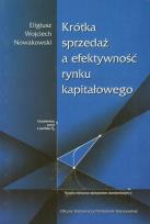 Okładka książki Krótka sprzedaż a efektywność rynku kapitałowego