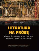 Okładka książki Literatura na próbę