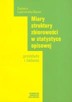 Okładka książki Miary struktury zbiorowości w statystyce opisowej