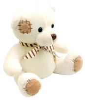 Opakowanie Miś Mieszko z łatkami siedzący 20cm biały