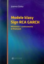 Okładka książki Modele klasy Sign RCA GARCH