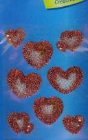 Okładka książki Naklejki - brokatowe serca czerwone