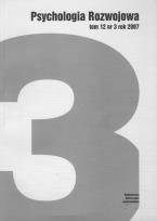Opakowanie Psychologia rozwoju T.12 Nr 3 rok 2007
