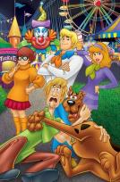 Okładka książki Puzzle 24 maxi Scooby i wesołe miasteczko TREFL