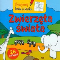 Okładka książki Rysujemy krok po kroku - Zwierzęta świata