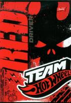 Opakowanie Zeszyt Team Hot Wheels A5 w linie 60 kartek czerwony