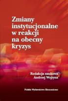Okładka książki Zmiany instytucjonalne w reakcji na obecny kryzys